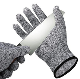 Kitchen Gloves Anti-Cut HPPE Material Cut-Resistant Level 5 Flexible Anti-Impact Protective Anti-Slip Food-Grade Knife-Proof