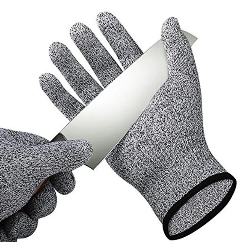 Kitchen Gloves Anti-Cut HPPE Material Cut-Resistant Level 5 Flexible Anti-Impact Protective Anti-Slip Food-Grade Knife-Proof
