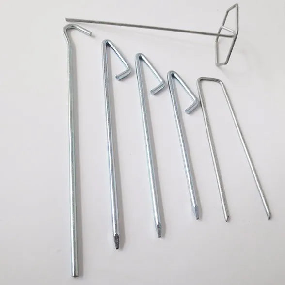 Factory Wholesale 6" Garden Stakes Round Pins Sod Garden Staples