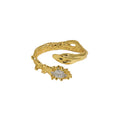 New Design Snake Style Trendy Jewelry Gold Plated S925 Sterling Silver Open Adjustable Rings for Women HJZ643