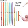 Metal Handle Manicure French Strip Gel Detail Paint Fine Long Color Nail Art Liner Brush