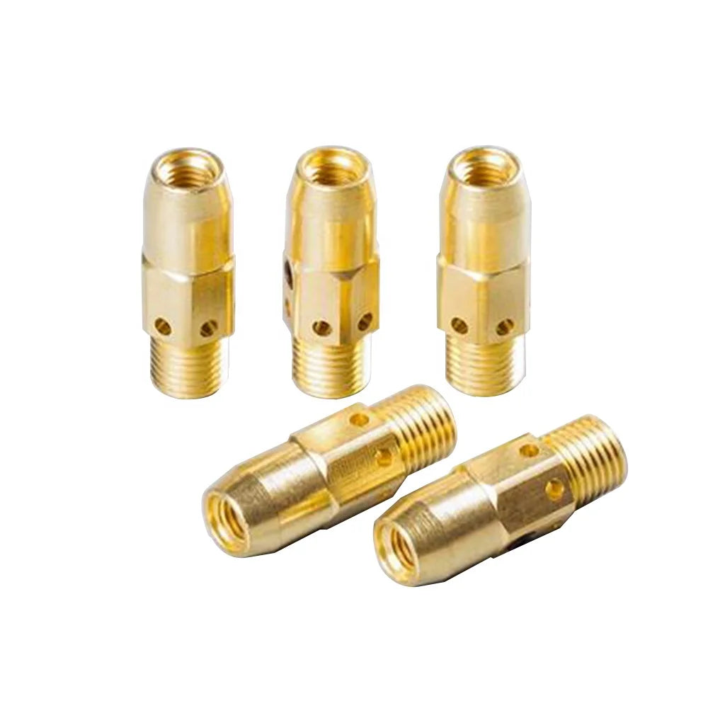 HUARUI Welding Spare Parts Brass Tip Holder Tip Adaptor 54A Gas Diffuser for NO.4 MIG Welding Torch