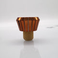 Custom 19.5mm 22mm 23.5mm Aluminum Anodized Top Micro Agglomerated Cork Stopper for Liquor Wine Bottle Corcho Microparticulas
