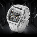 2023 New 3ATM Waterproof 316L Stainless Steel Carbon Fiber case Skeleton Visible Movement Automatic Mechanical Mens Watch