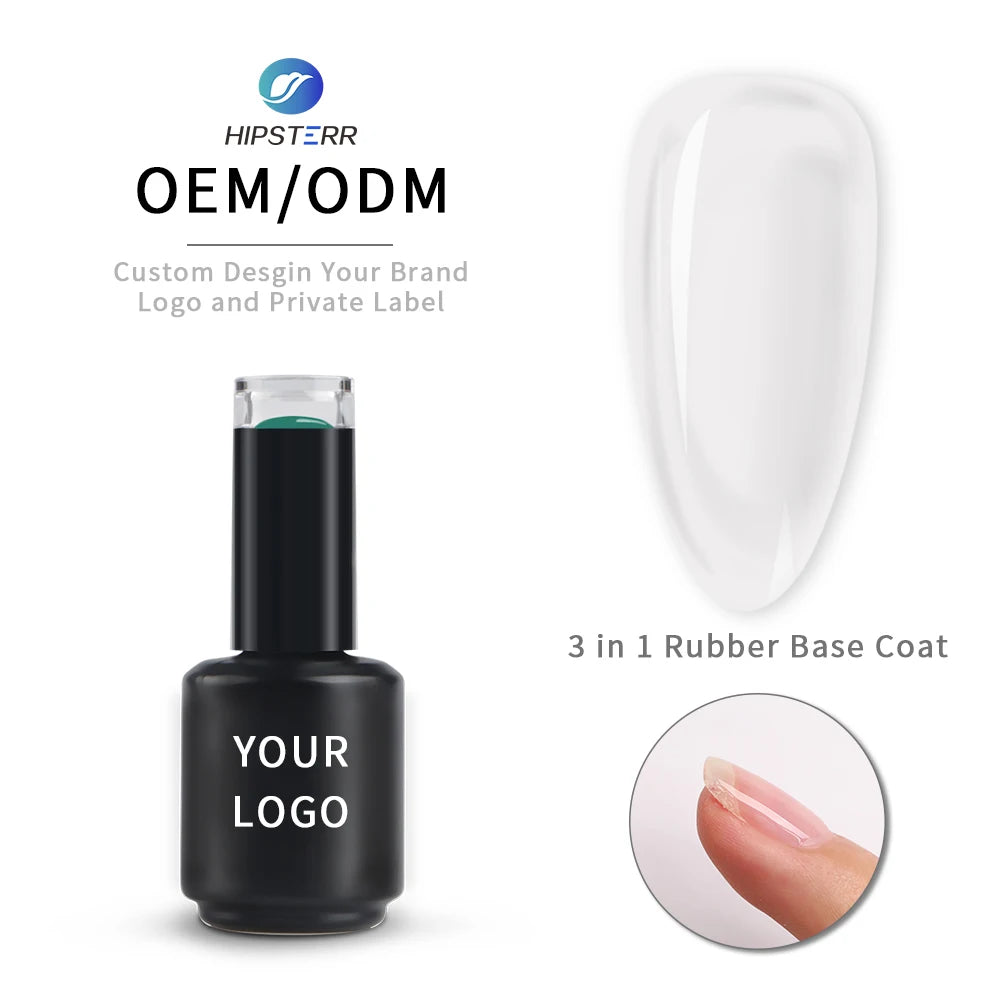 Hipsterr UV Gel in Bulk Create Your Own Brand Good Quality 3 in 1 Gel New Product Base Reinforce Gel Nail Polish