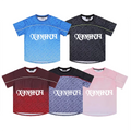 Custom Football Jersey Sport Tshirts  Basketball Quick-drying Gradient Short Sleeves Mesh Fabric Tshirts Men