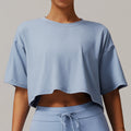 Workout Clothing Sports T Shirt Short Sleeve Top Fitness Woman T Shirts Yoga Crop Top for Women
