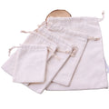 New Style Canvas Drawstring Bag Printing Logo White Pouches Advertising Cotton Bags Closure Gift Pouches