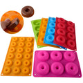 6/8/18 Non-Stick Silicone Donut Mold 18 Cavities Ball Shape for Baking Flexible Cake Molds for Doughnuts Bagel Chocolate Donuts