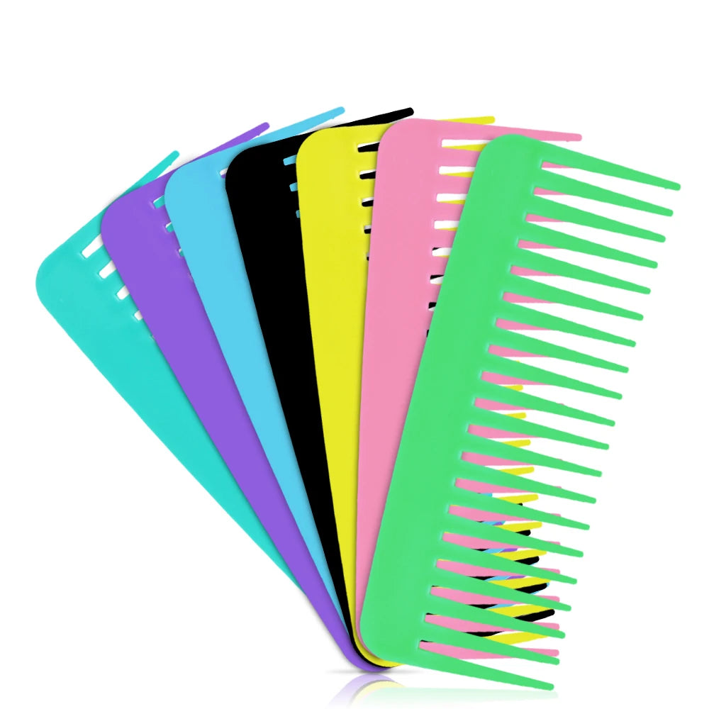 Masterlee Professional Multi Color ABS Wide Tooth Detangling Comb Massage Edge Control Hair Dressing Barber Tool Hair Brush