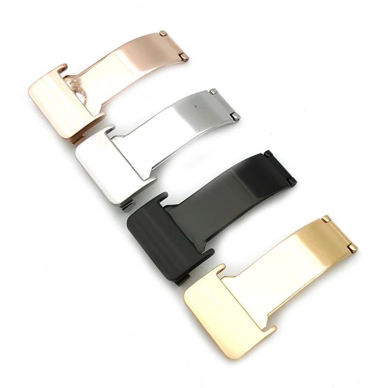 Maxtank Bk223 16 18mm Deployment Butterfly Buckle Stainless Steel Watch Band Clasp