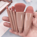 2024 New Products Your Logo  High Quality Portable Cosmetic Brush With Mirror Travel Makeup Brushes Set
