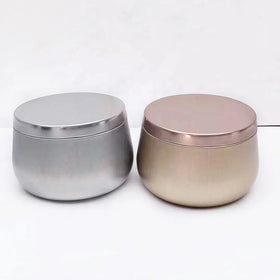 8oz Round Metal Aluminum Candle Jar Tins with Lid Bulk Storage Vessel in Bulk Candle Cans Container