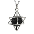 Hongzhuo Wholesale Natural Stone Hexagram Merkaba Star Women Pendant Reiki Marble Crystal Bead Drop Pendants Jewelry