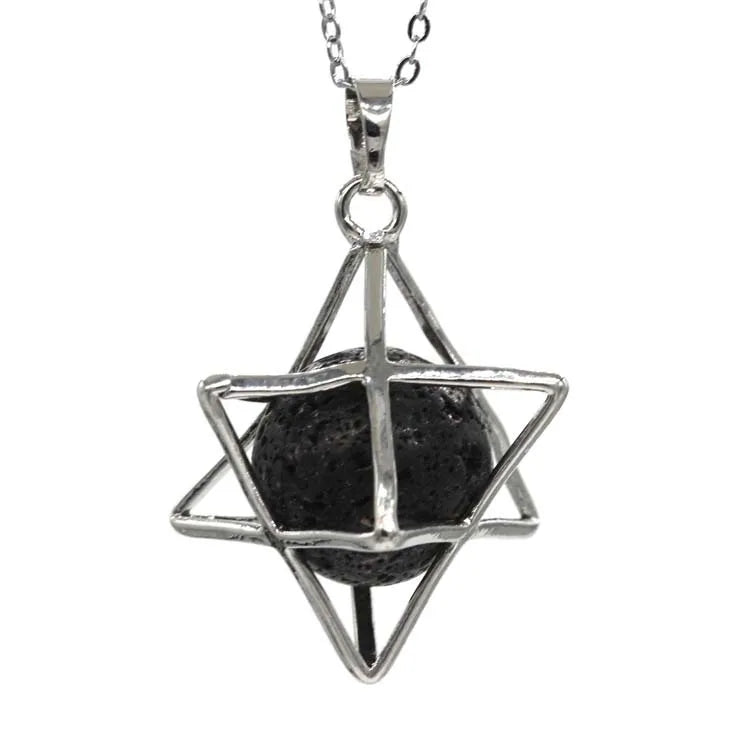 Hongzhuo Wholesale Natural Stone Hexagram Merkaba Star Women Pendant Reiki Marble Crystal Bead Drop Pendants Jewelry