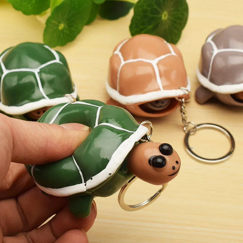 Creative Decompression Artifact Relaxation Vent Toy Squeeze Turtle Key Chain Inspired Toy