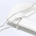 Trendy Classic 925 Sterling Silver Gold Cable Chain Necklace Pure Oval Link 1MM Width Real Solid for Gift