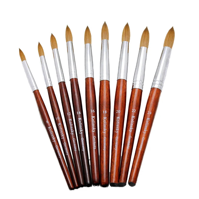 Popular Wholesale Nail Art Brush Kolinsky Acrylic Nail Brush with Favorable Price Kolinsky Liner Nail Brush with Good Quality