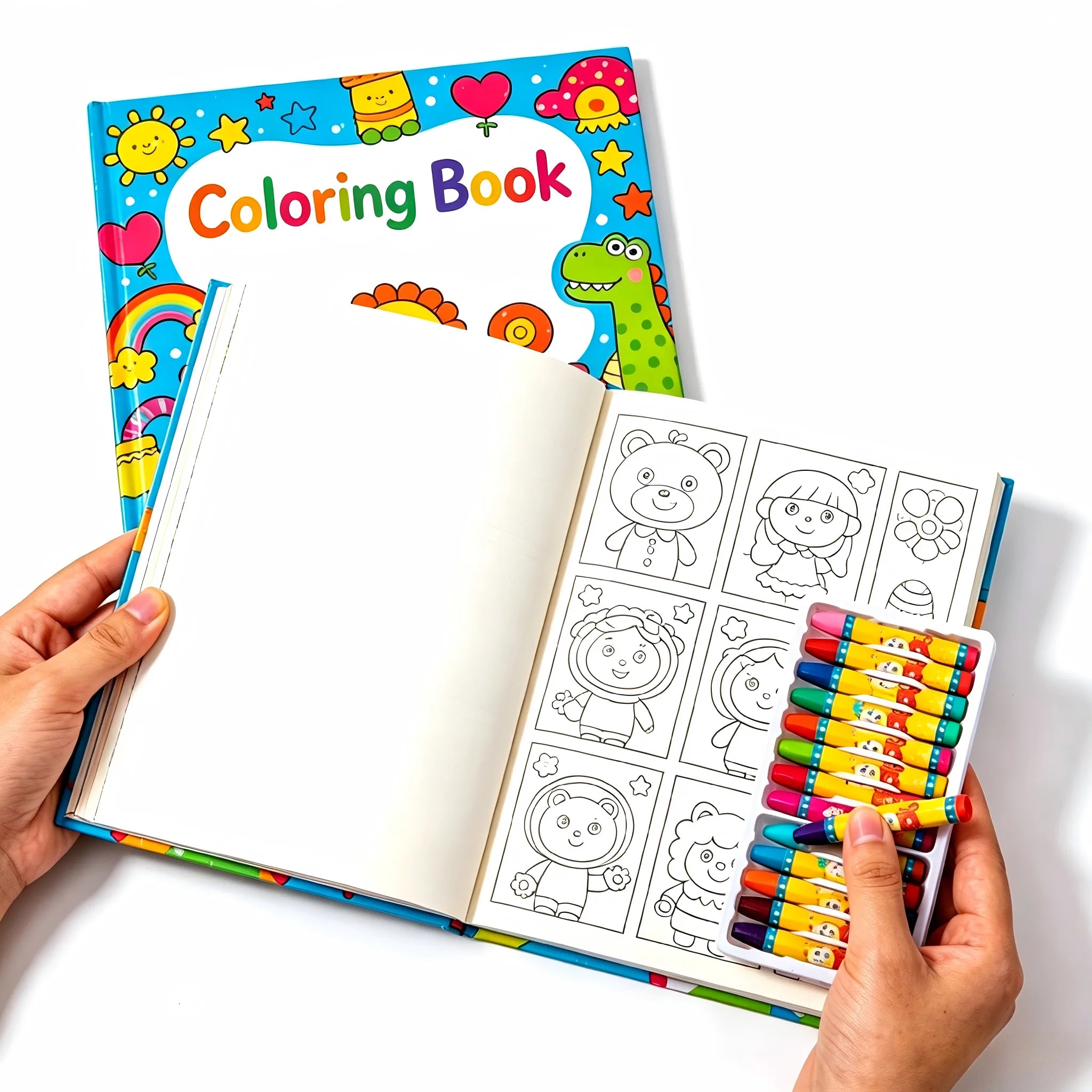 Custom Sturdy Cardboard Interactive Children's Brochure Thick Paper Board Comic Book Printing Custom Offset Printed for Early