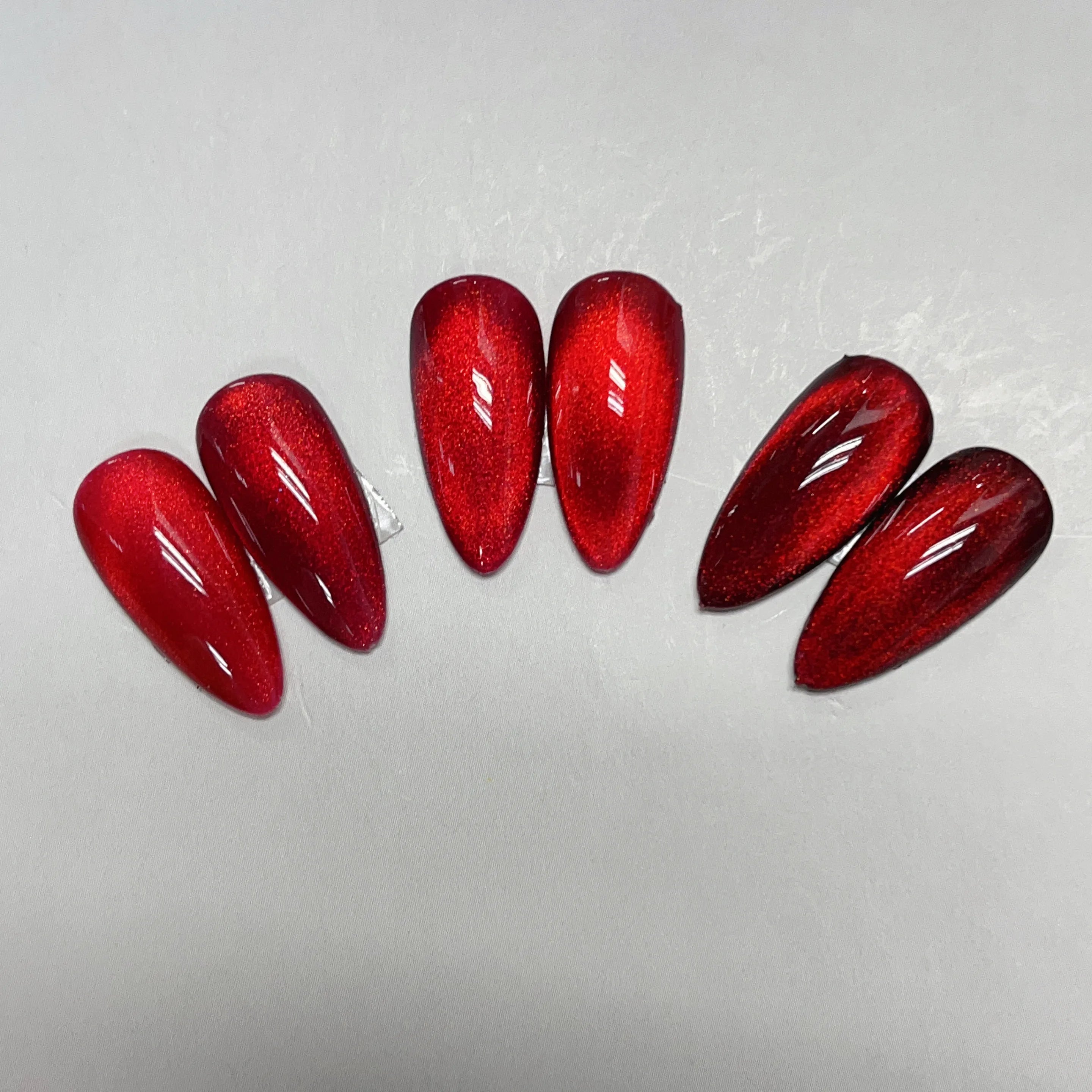 KNC New Red Ruby Diamond Cat Eye Gel Polish 6 Colors Set 1 kg Cat Eye Gel Nail Polish OEM Bottle Private Label Gel Free Sample