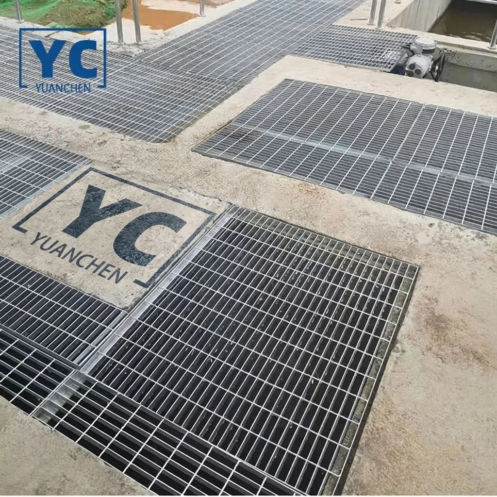 Factory Price Heavy Duty 32x5mm Stainless Welded Steel Grating for Car Wash Metal Steel Drain Cover Grating