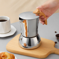 Unisweet IHCH-2559-1 Durable Stainless Steel Moka Pot Home Espresso Extraction Classic Style Thermal Insulation 0-6 Hours Air