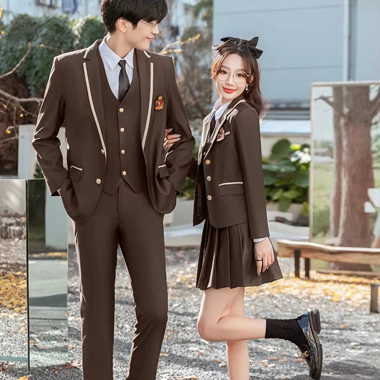 Children's Suit Set Flower Girl Host One-year-old Dress Boy Small Suit Piano Performance Class School Uniforms