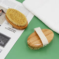 Hot Selling 100% Natural Bamboo Bath Brush Eco-Friendly Low MOQ Wooden Bath Brush with Oval Shape Fashion Style for Body Care