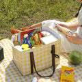 HANFEIZI Camping Insulated Lunch Box Bags Thickened Aluminum Film Folding Picnic Basket Bag