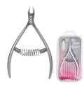 Custom Logo Professional Stainless Steel Spring Cuticle Nippers Cuticle Trimmer with Sharp 5mm Blade