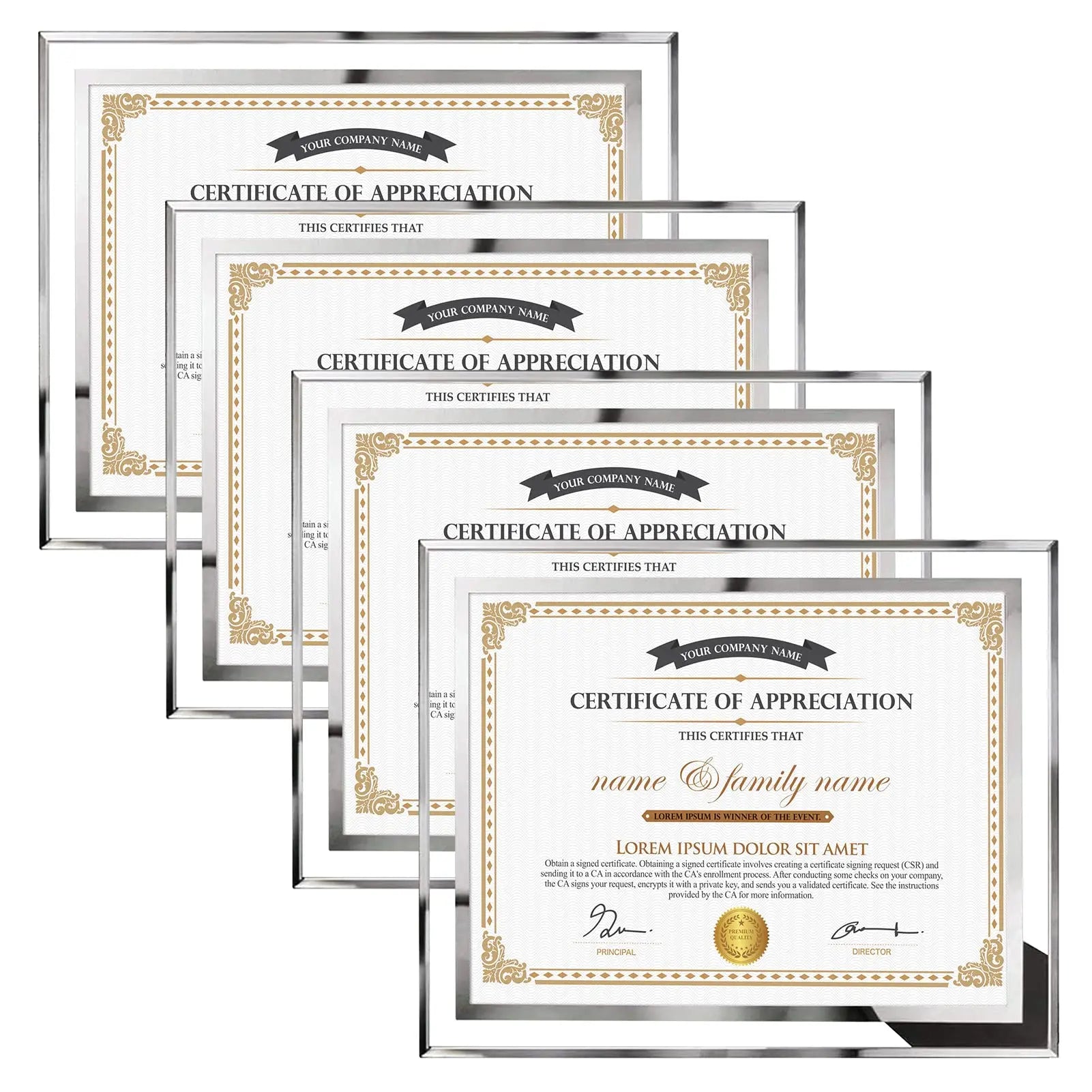 Wholesale Creative Crystal Photo Frame 4x6 5x7 6x8 Inch A4 Patent Certificate Frame Bedside Transparent Glass Photo Frame