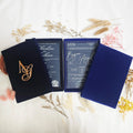 Wholesale Custom Luxury clear or Gold Mirror Acrylic Invitation Card Party Quinceanera Wedding Valentine's Day Gift Velvet Boxes