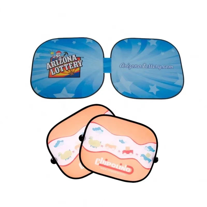 Lightweight Material Car Sunshade Custom Printing Logo Nylon Car Side Sun Shade
