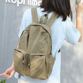 Japanese Korean Fashion Women's Large Capacity Nylon Backpack College Student Schoolbag Zipper Portable Stylish for Summer