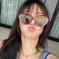 UNOC 2026 New Designer Unisex Cat Eye Sunglasses with White Big Full Rim Frame Famous Brands Jelly Stripe Personality UV400
