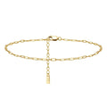 RINNTIN SA22 Foot Jewelry 925 Sterling Silver Ankle Bracelet for Women 14K Gold Plated Ancle Chain Wholesale Anklets