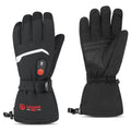 Men's Winter Ski Heated Waterproof Five Finger Gloves USB Rechargeable Touchscreen Compatible