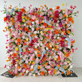 Wedding Party Event Premium Quality Wall Flower Backdrop Arrangement Decor Wall Panel 4ft X 8ft Roll up Red Artificial Flower