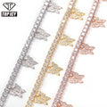 Top Hop  Hip Summer Fashion Statement DIamond Crystal Charm Foot Jewelry Butterfly Tennis Anklet