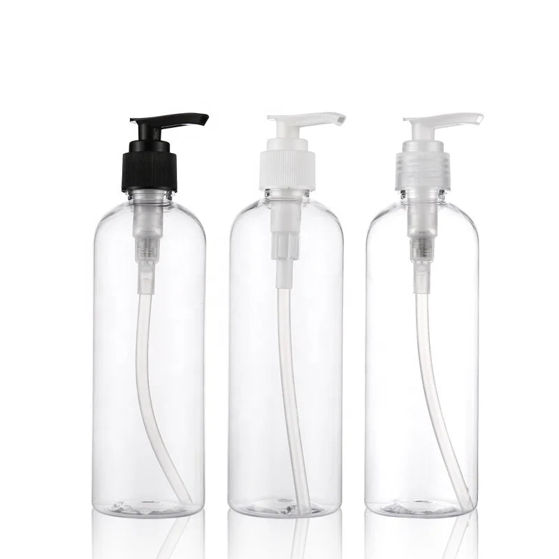 600ml Shampoo Transparent Plastic Trigger Pump Lotion Bottle with Screen Printing