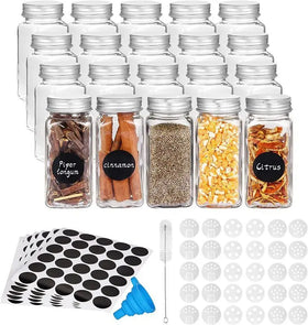 Factory Custom Pepper Bottle Container Kitchen Glass Seasoning Spices Jars With Shaker Spice Bottle Customized Lid
