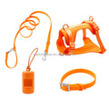 Durasoft Smooth PVC Coated Nylon Tactical Dog Collar Leash Set with Neoprene Pet Harness Poopy Bag Dispenser
