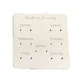 6/7 Pais Stud Earrings White Package Paper Display Card Holder for Earring Jewelry From Monday to Sunday