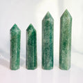 Wholesale High Quality Natural Hand Carved Crystal Tower Middle Size Polished Green Strawberry Points Home Decoration Engraving