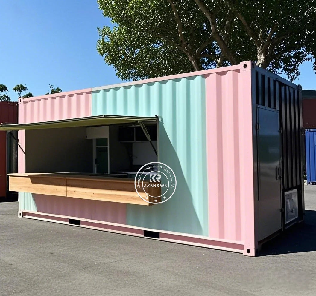 Customized Mobile Commercial 20ft Kitchen Container Restaurant For Sale Container Restaurant With Kitchen Container Bar