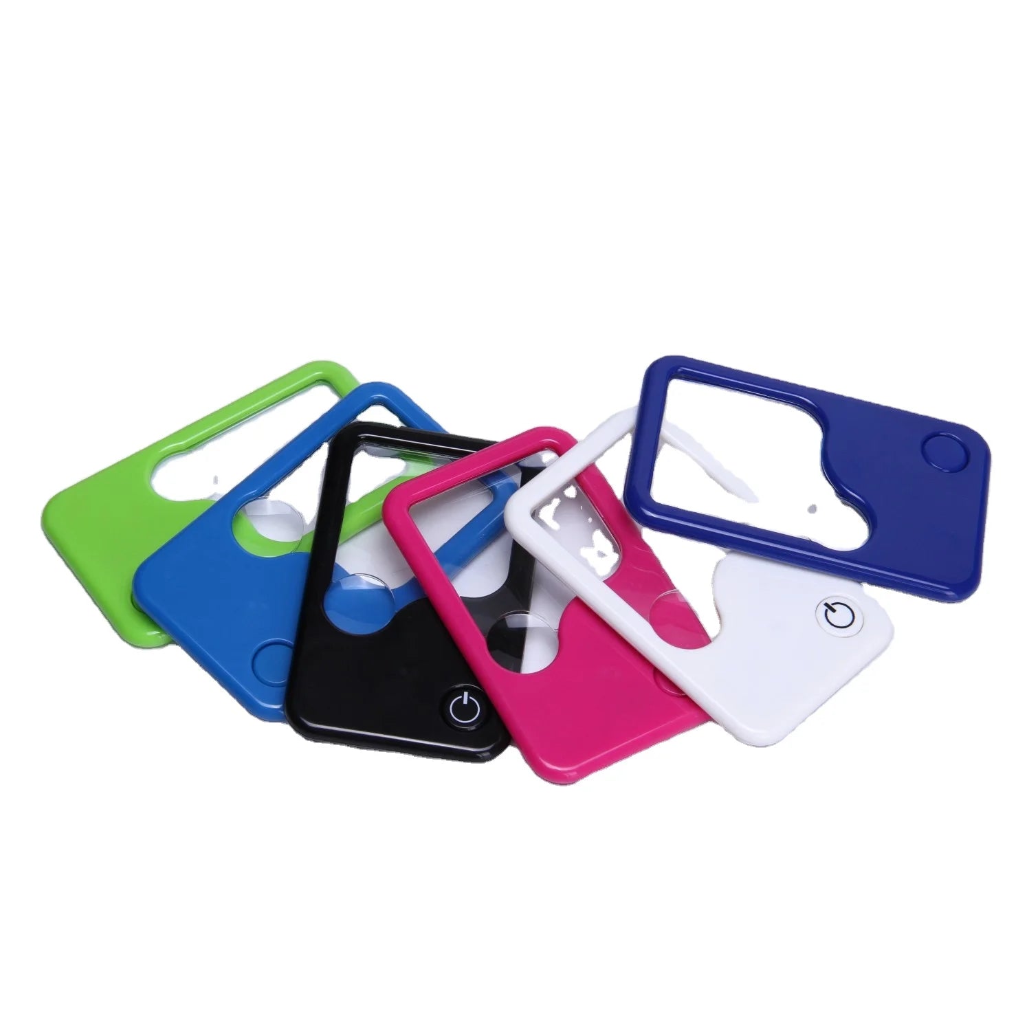 Plastic Dual-Lens 3X 5X Handheld Magnifying Glass Customized Card Size Led Pocket Magnifier