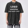 Custom Wholesale 100%cotton 230gsm Vintage Short-sleeved T-shirts Heavyweight T-shirt Oversized Men's Washed T-shirt