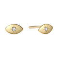 Nagosa New Arrival 18k 14k Gold Vermeil Jewelry Wholesale Eye Zirconia 925 Silver Stud Earrings for Girls