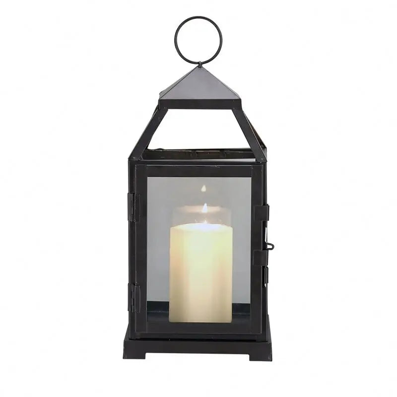 Antique Garden Hanging Metal Frame Led Candle Lantern Home and Outdoor Decorative  Lanterns for Candle Holder