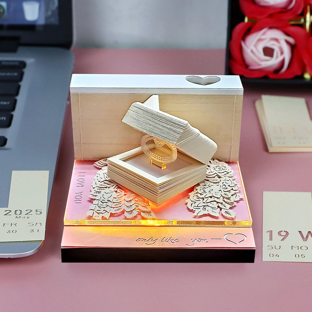 3D Memo Pad Custom Calendar Ring Box Hary Potter Panda Notepad Desk Decoration Stationery Custom Logo Souvenirs Gift Items